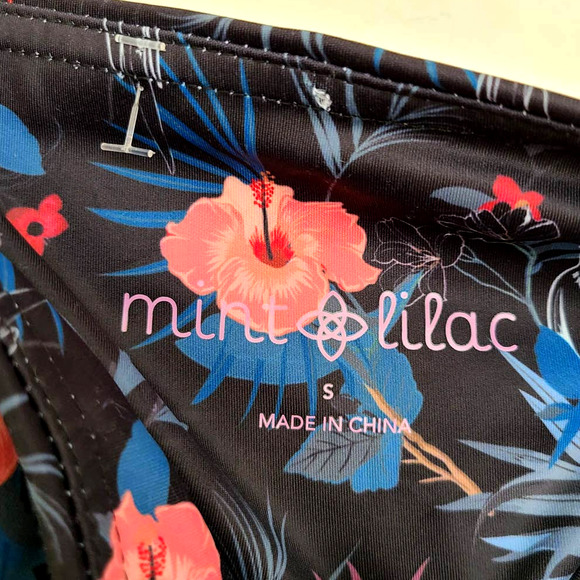 Mint Lilac High Waist Capri Leggings S - Picture 7 of 7